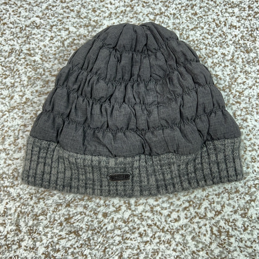 Duluth Trading Co Hat Beanie Mens Large Gray Quilted Lined Knit Winter Workwear‎